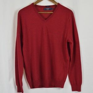 Like New Men's J Crew V-Neck Merino Wool Sweater